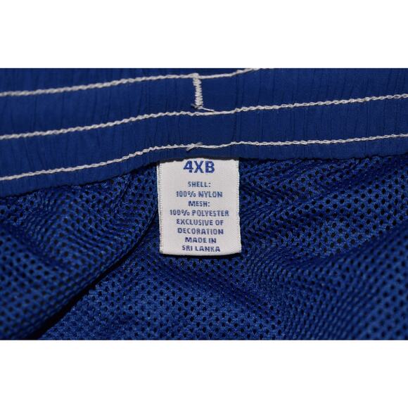 CARIBBEAN SWIMWEAR $50 Black w/ Blue Trim Swim Trunks Mesh Liner Men's 4XB - Picture 4 of 4